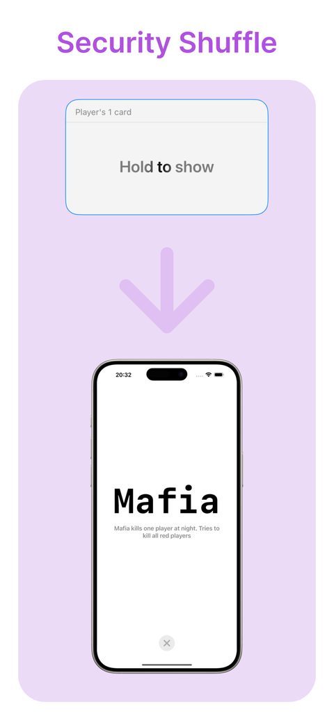 Holding to reveal a Mafia role card